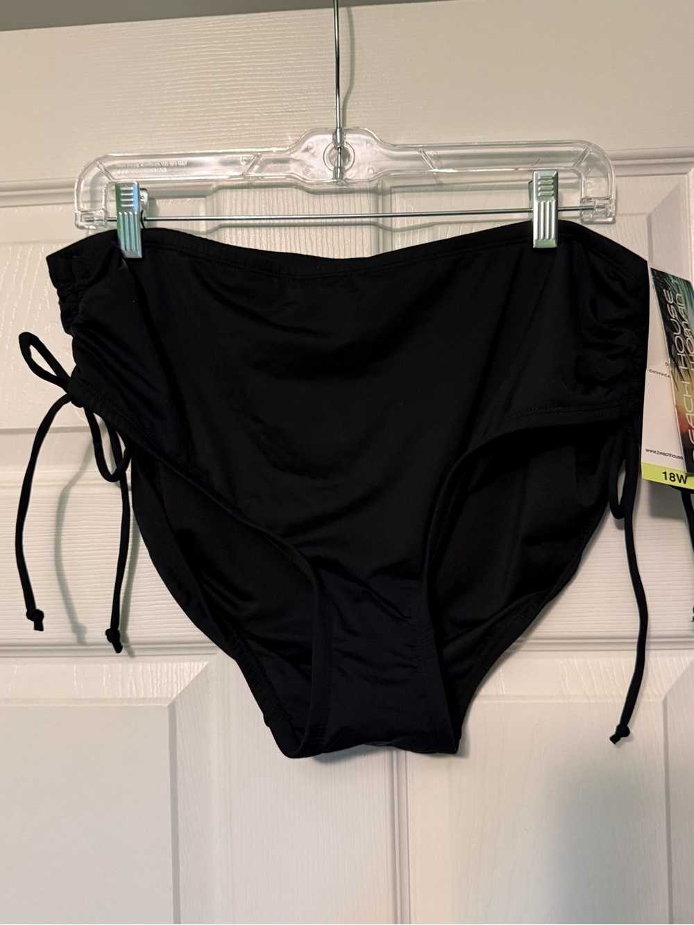 Beach House Black Swim Bottoms with Teal Brand Tag